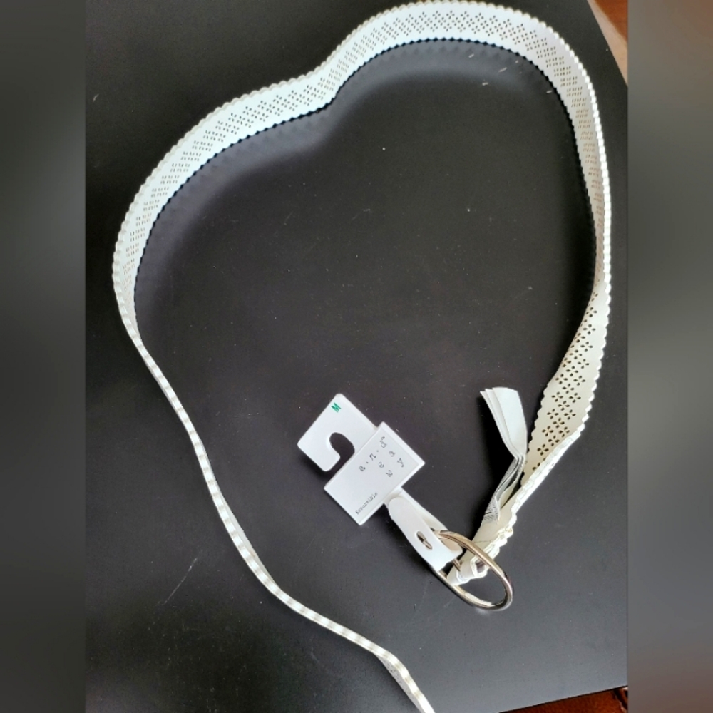 White Perforated Belt